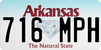 AR license plate 716MPH