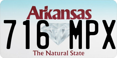 AR license plate 716MPX