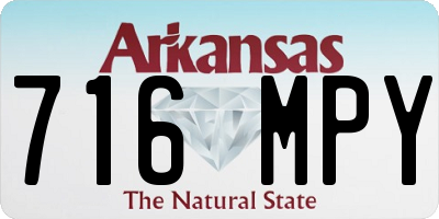 AR license plate 716MPY
