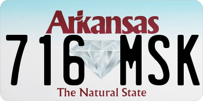 AR license plate 716MSK
