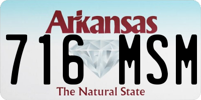 AR license plate 716MSM