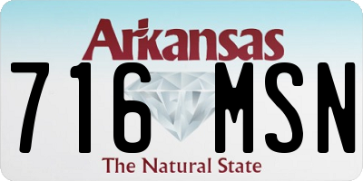 AR license plate 716MSN