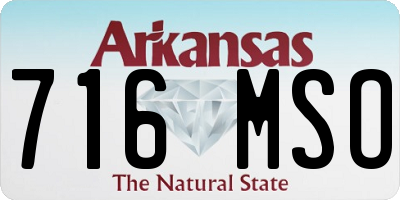 AR license plate 716MSO