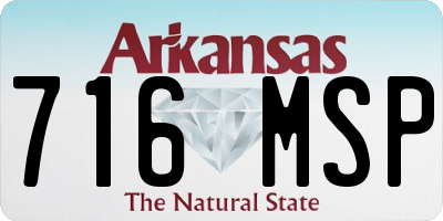 AR license plate 716MSP