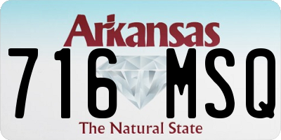 AR license plate 716MSQ
