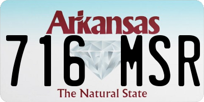 AR license plate 716MSR