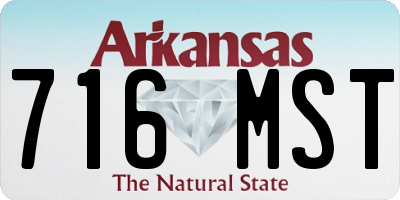 AR license plate 716MST