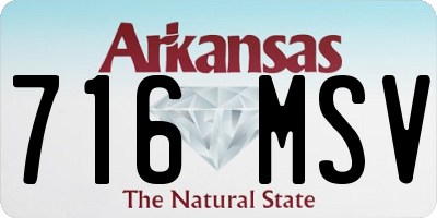 AR license plate 716MSV