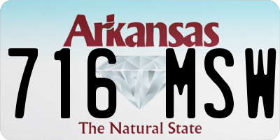 AR license plate 716MSW