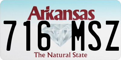 AR license plate 716MSZ