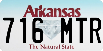 AR license plate 716MTR
