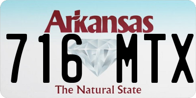 AR license plate 716MTX