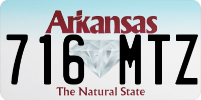 AR license plate 716MTZ