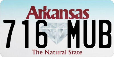 AR license plate 716MUB