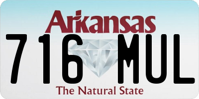 AR license plate 716MUL