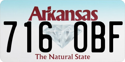 AR license plate 716OBF