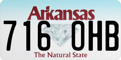 AR license plate 716OHB