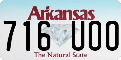 AR license plate 716UOO