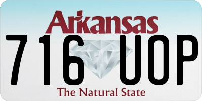 AR license plate 716UOP