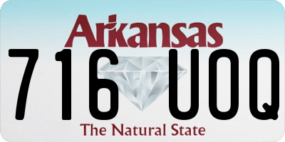 AR license plate 716UOQ