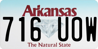 AR license plate 716UOW