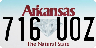 AR license plate 716UOZ