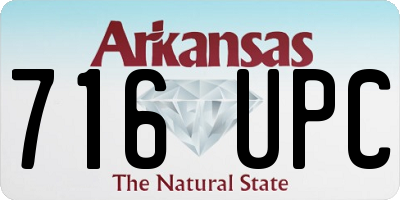 AR license plate 716UPC