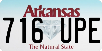 AR license plate 716UPE