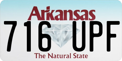 AR license plate 716UPF