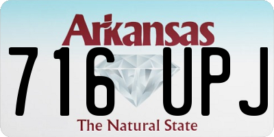 AR license plate 716UPJ