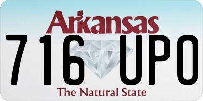 AR license plate 716UPO