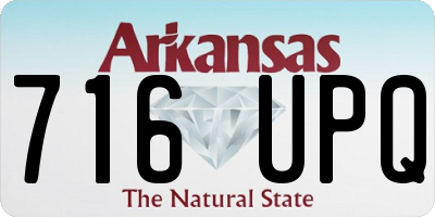 AR license plate 716UPQ