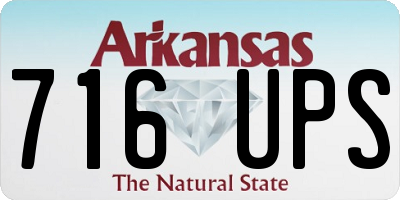 AR license plate 716UPS