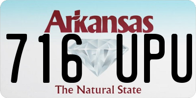 AR license plate 716UPU