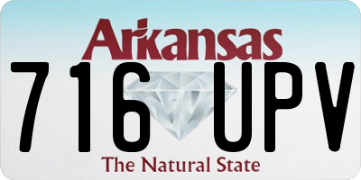AR license plate 716UPV