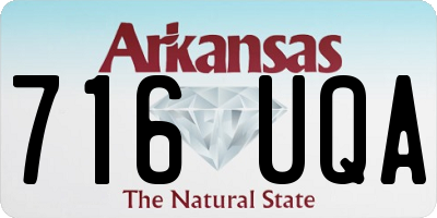 AR license plate 716UQA