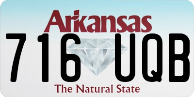 AR license plate 716UQB