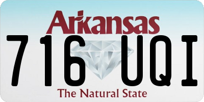 AR license plate 716UQI