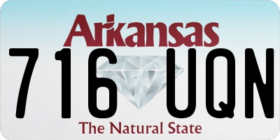 AR license plate 716UQN