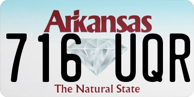 AR license plate 716UQR
