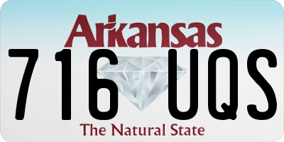 AR license plate 716UQS