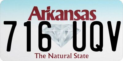 AR license plate 716UQV