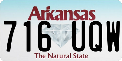 AR license plate 716UQW