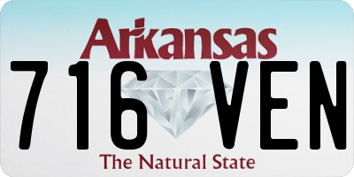 AR license plate 716VEN