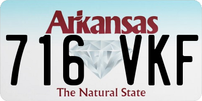 AR license plate 716VKF