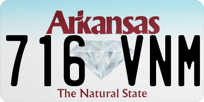 AR license plate 716VNM