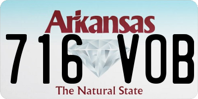 AR license plate 716VOB