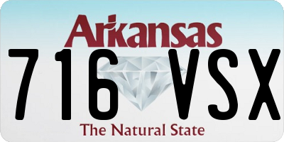 AR license plate 716VSX