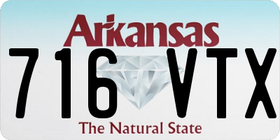 AR license plate 716VTX
