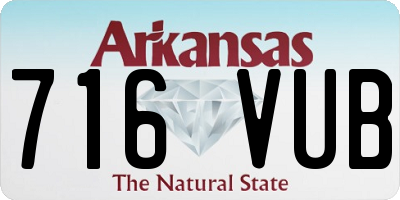AR license plate 716VUB
